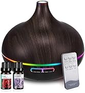 Essential Oil Diffuser Humidifier Ultrasonic Aromatherapy Diffuser with 4 Timer Settings & 7 Diff...