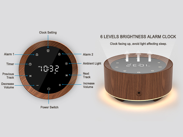 WHITE NOISE ALARM CLOCK