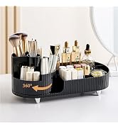Zufudo Makeup Organizer for Vanity 360 Rotating Plastic Makeup Brush Holder Large Cosmetic Skinca...