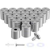 20-Pack Standoff Screws (1 in. Dia x 1 in. L), Stainless Steel Standoff Mounting Hardware for Acr...