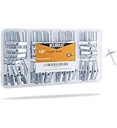 KURUI 1/8 Heavy Duty Hollow Wall Anchors for Drywall, 48Pcs Toggle Bolts and Wing Nut Kit, Metal ...