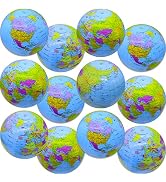 Dshengoo 12 Pcs Inflatable Globe Beach Balls,16 Inch Swimming Pool Toys,Kids Summer Water Ball fo...