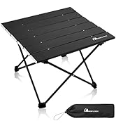 MOON LENCE Folding Beach Table, Small Folding Table, Outdoor Ultralight Aluminum Camping Table, P...