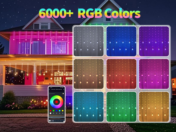 RGB curtain lights