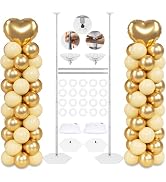Toosci Upgraded Balloon Column Stand Kit, 7 Feet Height Adjustable Balloon Tower Pillar with Reus...