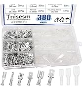 Tnisesm 380Pcs Quick Splice 2.8/4.8/6.3mm Male and Female Wire Spade Connector Wire Crimp Termina...