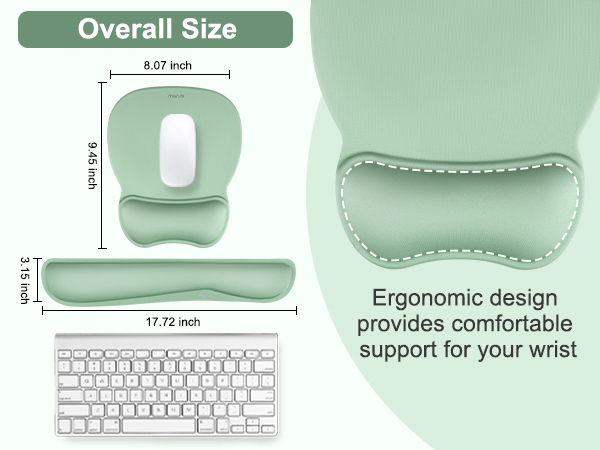 Ergonomic Mouse Pad and Keyboard Wrist Rest