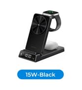 3 in 1 Charging Station for Apple,Travel Wireless Charger with Clock | ELECDOV Magnetic Charger f...