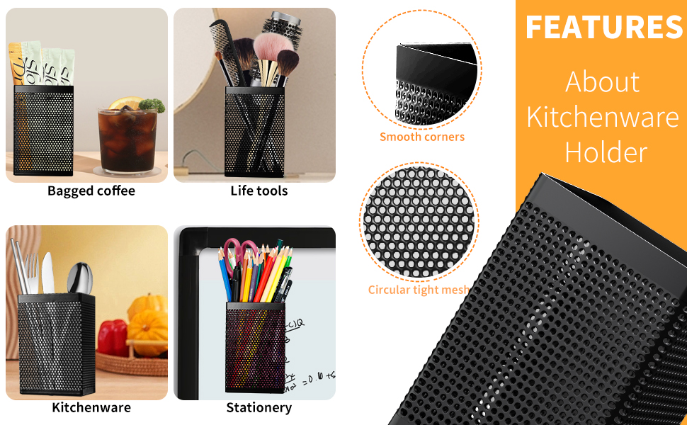 Kitchenware Holder, Utensil holder, Knife fork drying storage Cylinder, Cutlery holder ,pen cylinder