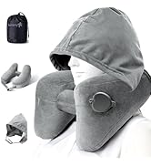 Sunany Neck Pillow for Travel Inflatable Airplane Pillow Comfortably Supports Head,Neck and Chin,...