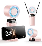 KIMMOO Mini Portable Handheld Turbo Fan, Small but Mighty, 12 Hours Long-Lasting, 199-Speed Recha...