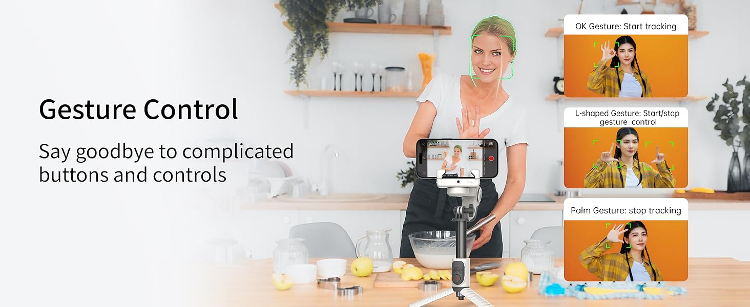 gimbal stabilizer for iphone gimbal tripod for cell phone selfie stick tripod