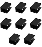 Kyien Pack of 8 Aluminum Alloy Square Glass Shelf Clamp Clip Holder Support Bracket (B: Suitable ...
