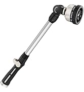 FANHAO 16-Inch Metal Watering Wand, Heavy Duty Garden Hose Wand with 9 Spray Patterns, 180° Rotat...