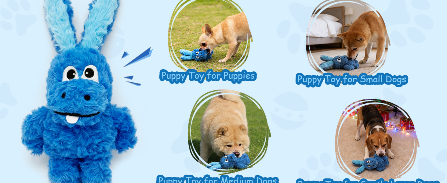 blue donkey dog toys for small dogs