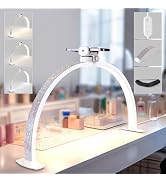 Lavinda Pro Nail Desk Lamp for Nail Techs - 3000-6000K Adjustable Half Moon Light with Phone Hold...