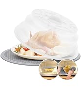 Microwave Dish Cover Microwave Cover for Food Microwave Splatter Cover - Silicone Microwave Plate...