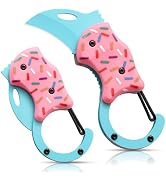 VIRENKNIFE Pink Pocket Knife for Women Men,Cool Folding Knife Box Cutter,Mini EDC Knives for Ever...