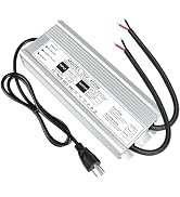 LightingWill LED Driver 400 Watts Waterproof IP67 Power Supply Transformer, 90-140V AC to 24V DC ...