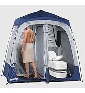Camping Shower Tent Deluxe Changing Room Easy Set Up Privacy Shelter,Large Toilet Tent with Floor...