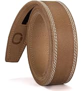 CHAOREN Ratchet Belt Replacement Strap 1 3/8”, Leather Belt Strap for 40MM Slide Click Buckle