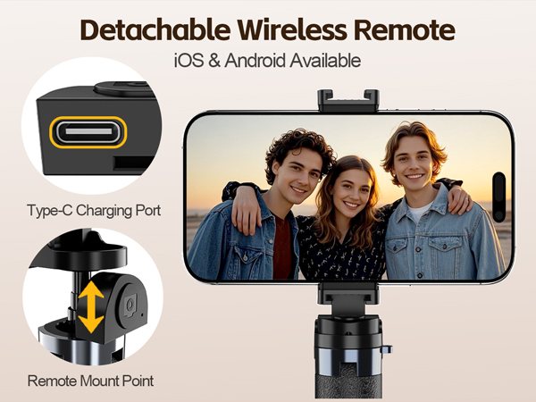 selfie stick with remote