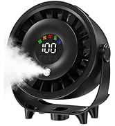 Ouddy Mode Portable Misting Desk Fan, 100 Speeds Quiet Bedroom Fan with Digital Display, 6.3 Inch...
