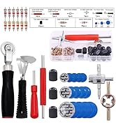 Z-oneMart 71Pcs Valve Stem Removal Tool, Tire Patch Repair Kit, Tire Patch Roller, Liner Scraper,...