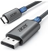 Acer USB C to DisplayPort Cable 6.6 Feet (4K@60hz 2K@165Hz), Type-C to DisplayPort Cord (Sturdy A...