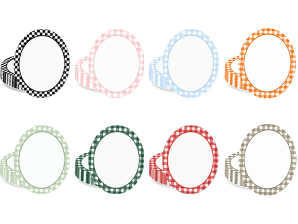 oval paper plates disposable plates for party plates dessert plates checkered plates gingham plates