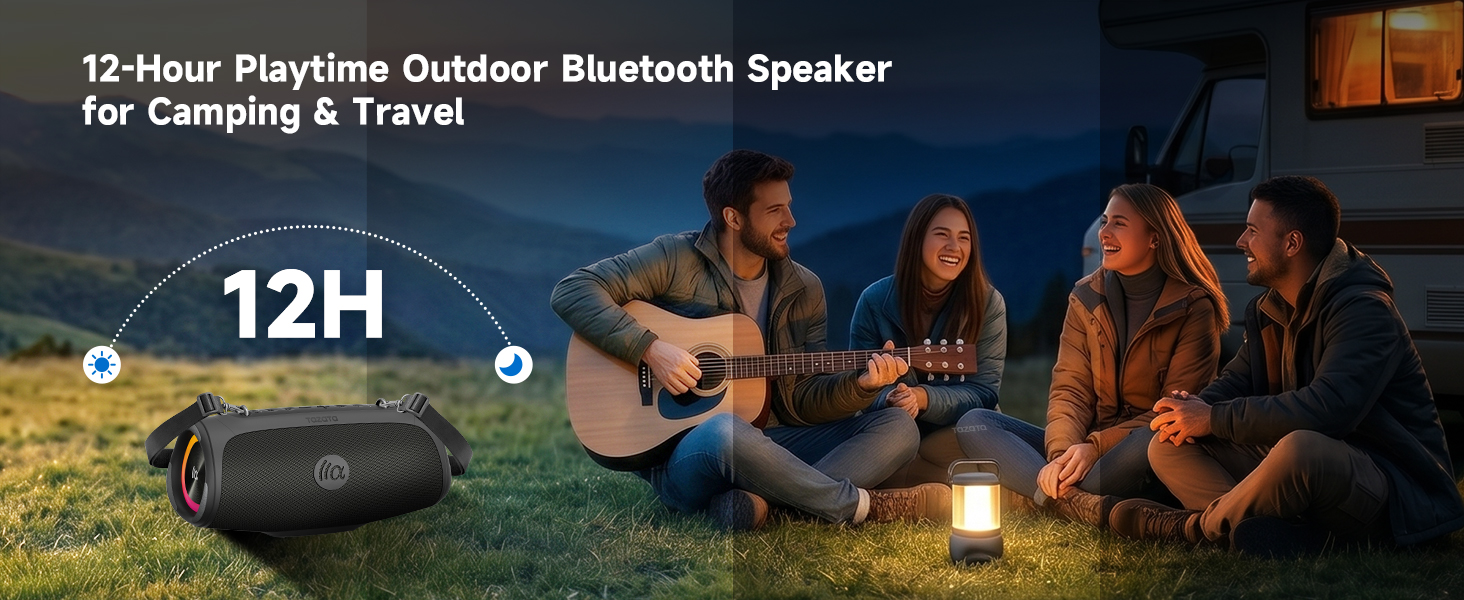 12H playtime outdoor bluetooth speaker