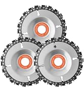 3 Pieces 5/8 Inch Wood Carving Disc Chain Disc Saw Blades for 4 Inch/ 4-1/2 Inch Angle Grinder-4 ...