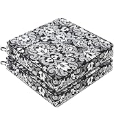 Favoyard Outdoor Chair Cushion 19 x 19 x 3 In Waterproof Pattern Fade Resistant Cushions for Pati...