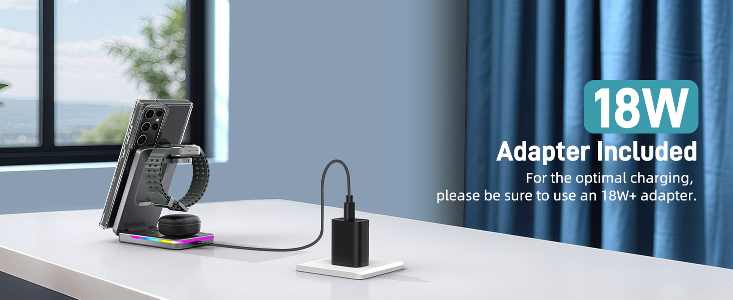 Adapter required >18W