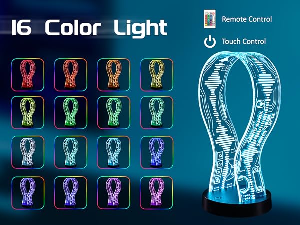 CoolGift Mart Light Up 16 Colors Headphone Stand