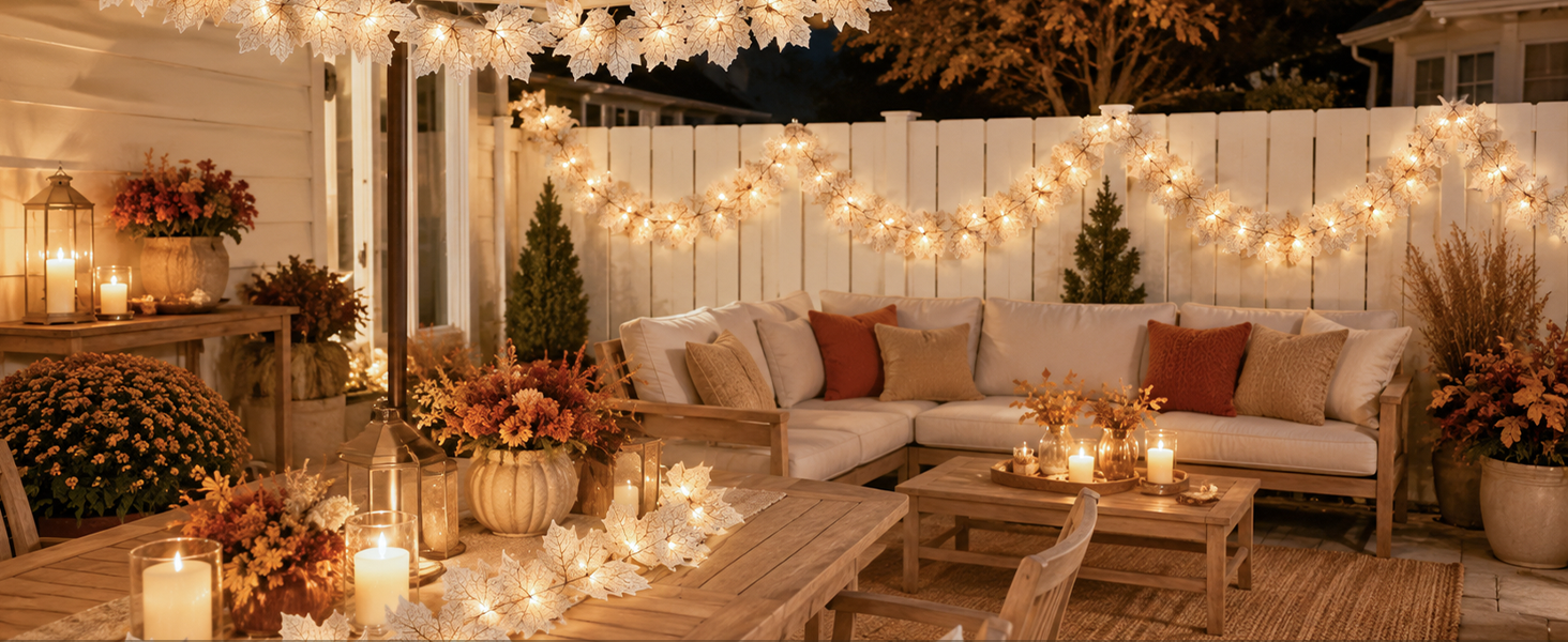 fall decor fall decorations for home fall lights fall garland halloween decor thanksgiving decor