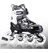 Kuxuan Boys Adjustable Inline Skates with Light up Wheels, Fun Illuminating Skates for Kids Girls...