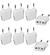 US to Europe Plug Adapter - European Travel Plug Adapter,Type C Wall Plug Power Converter for Eur...
