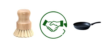 scrubber brush with long handle