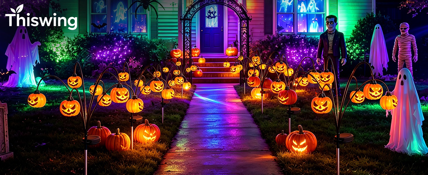 pumpkin solar lights outdoor