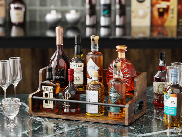 liquor bottle display shelf