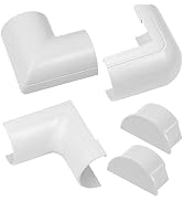 D-Line Large Cable Raceway Accessory Pack, Join 2in x 1in Cord Cover Lengths, 5 Accessories Inclu...