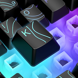 Translucent contour KEYCAPS