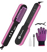 slopehill Steam Hair Straightener Brush – Ionic Steam Straightening Brush for Smooth, Frizz-Free ...