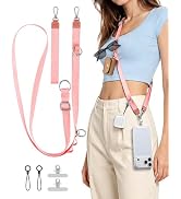 COCASES Phone Lanyard Crossbody Strap, Cell Phone Lanyard with Detachable Wrist Strap, Anti-Theft...
