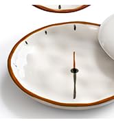 WROSWT Clock Cat Food Bowl,Non-Slip Silicone Bottom Cat Bowls for Indoor Cats,Anti Whisker Fatigu...