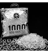 KANPRINCESS 1000PCS Hair Rubber Bands(clear)