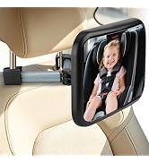 Kairiyard Baby Car Mirror, Hook Clip Car Back Seat Mirror for Baby Rear Facing, Clear Wide View S...