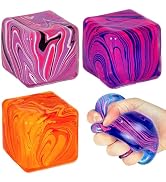 FazaVexior Swirl Maltose Squishy Stress Relief Toys, Marble Squeeze Ice Cube Fidget Toys, Slow Ri...
