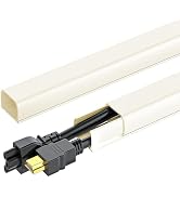 Yecaye 142in Wall Cord Hider for 2-3 Cords, On-Wall Cord Cover Channel, Cable Concealer, Cable Co...